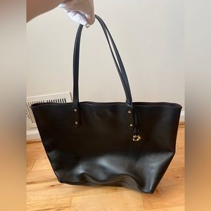 Coach Black Leather Tote Bag